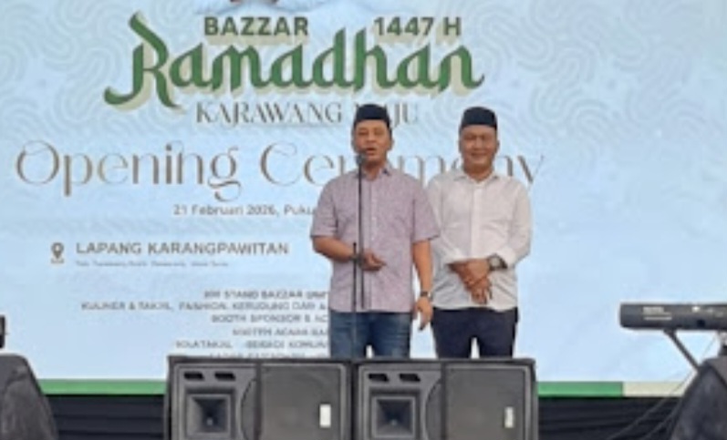 Bupati Aep Resmikan Bazar Ramadhan, Komitmen Sokong  Usaha Kecil dan UMKM Untuk Perkuat Ekonomi Masyarakat Karawang