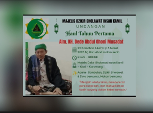 Kenang Ulama Kharismatik, Majelis Insan Kamil Gelar Haul Pertama KH. Dede Abdul Ghoni Musadat