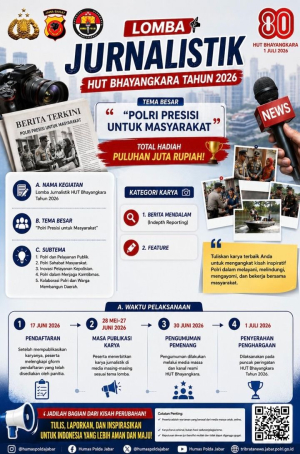 HUT Bhayangkara Ke 80 Tahun 2026  Polres Karawang Gelar Lomba Karya Jurnalistrik.