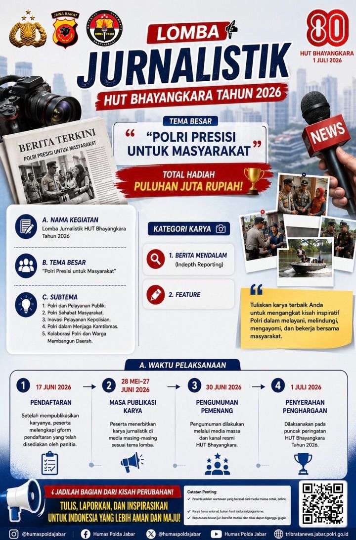 HUT Bhayangkara Ke 80 Tahun 2026  Polres Karawang Gelar Lomba Karya Jurnalistrik.