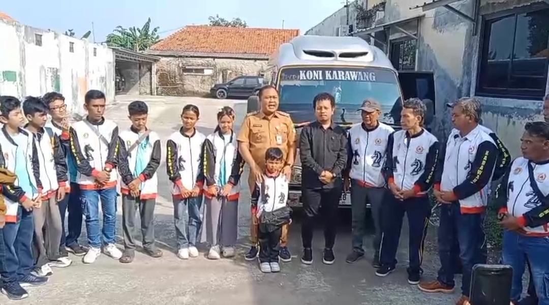 Wabup Karawang Bersama Ketua Percasi Lepas 21 Atlet Catur Karawang ke Kejurda 2026