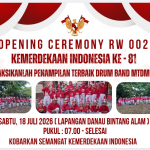 Opening Ceremony RW 002 Semarakkan HUT Kemerdekaan RI ke-81 di Bintang Alam